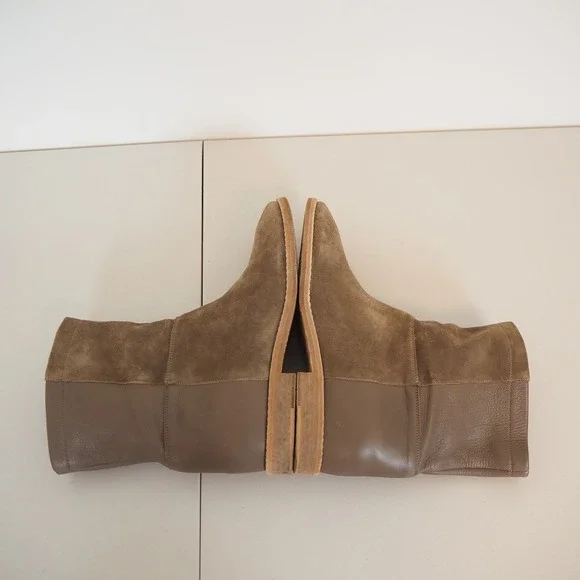 Vince Grayson Suede Leather Concealed Wedge Boots Women's Sz 9 EU 39 in Flint - Picture 7 of 10